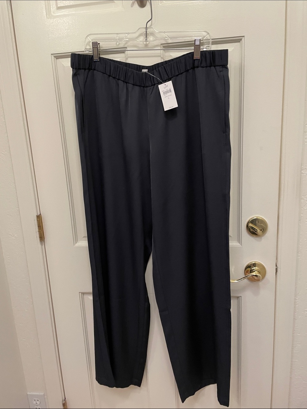 J.Jill Satin Crepe Wide-Leg Pants NWT size L